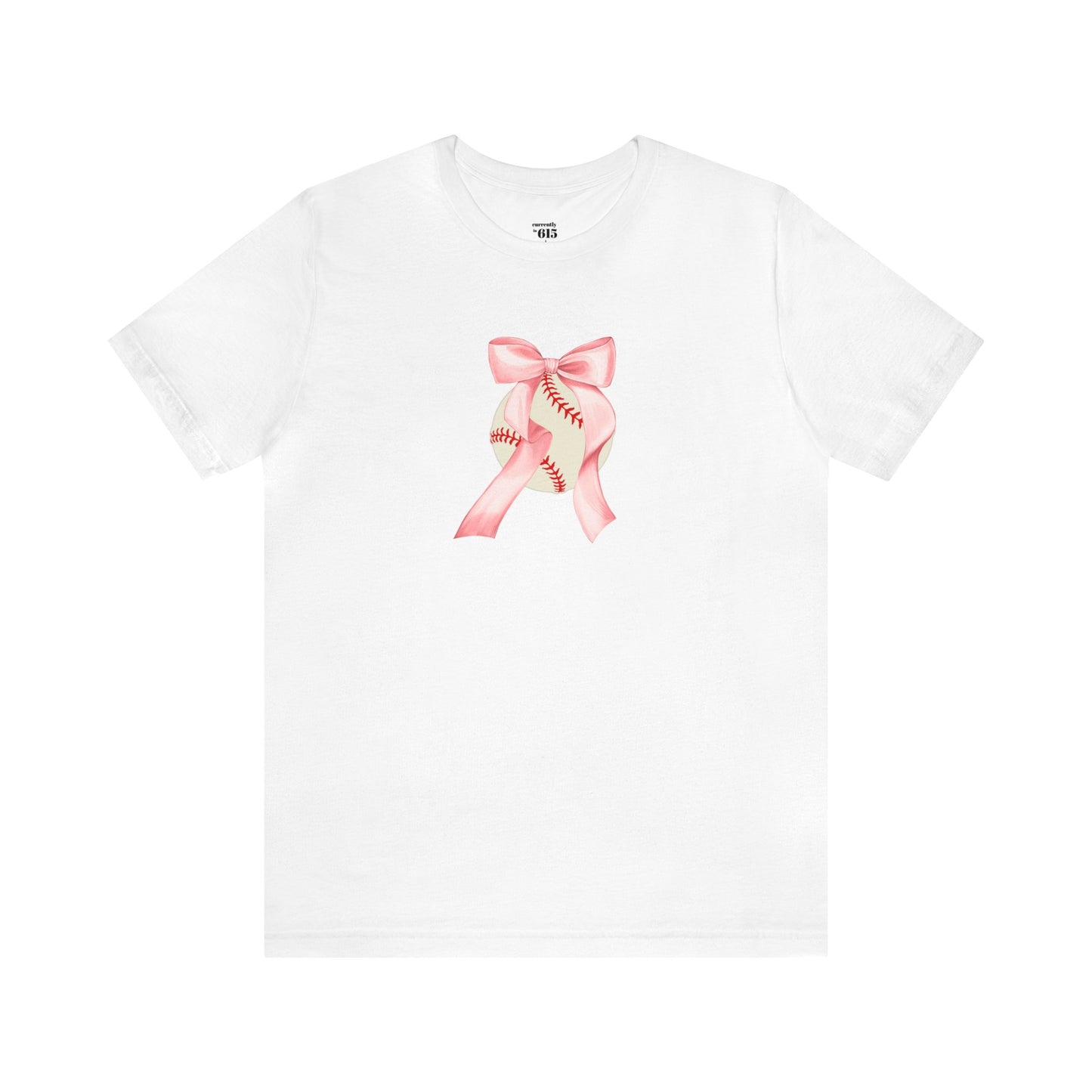 Baseball with Bow: Unisex Jersey Short Sleeve Tee