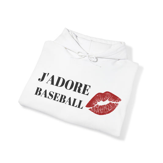 J'Adore Baseball Hoodie Unisex Heavy Blend™ Hooded Sweatshirt